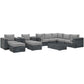 Modway Summon 10 Piece Outdoor Patio Sunbrella® Sectional Set FredCo