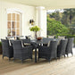 Modway Summon 11 Piece Outdoor Patio Sunbrella® Dining Set FredCo