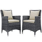 Modway Summon 2 Piece Outdoor Patio Sunbrella® Dining Set FredCo