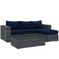 Modway Summon 3 Piece Outdoor Patio Sunbrella® Sectional Set FredCo