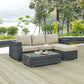 Modway Summon 3 Piece Outdoor Patio Sunbrella® Sectional Set FredCo