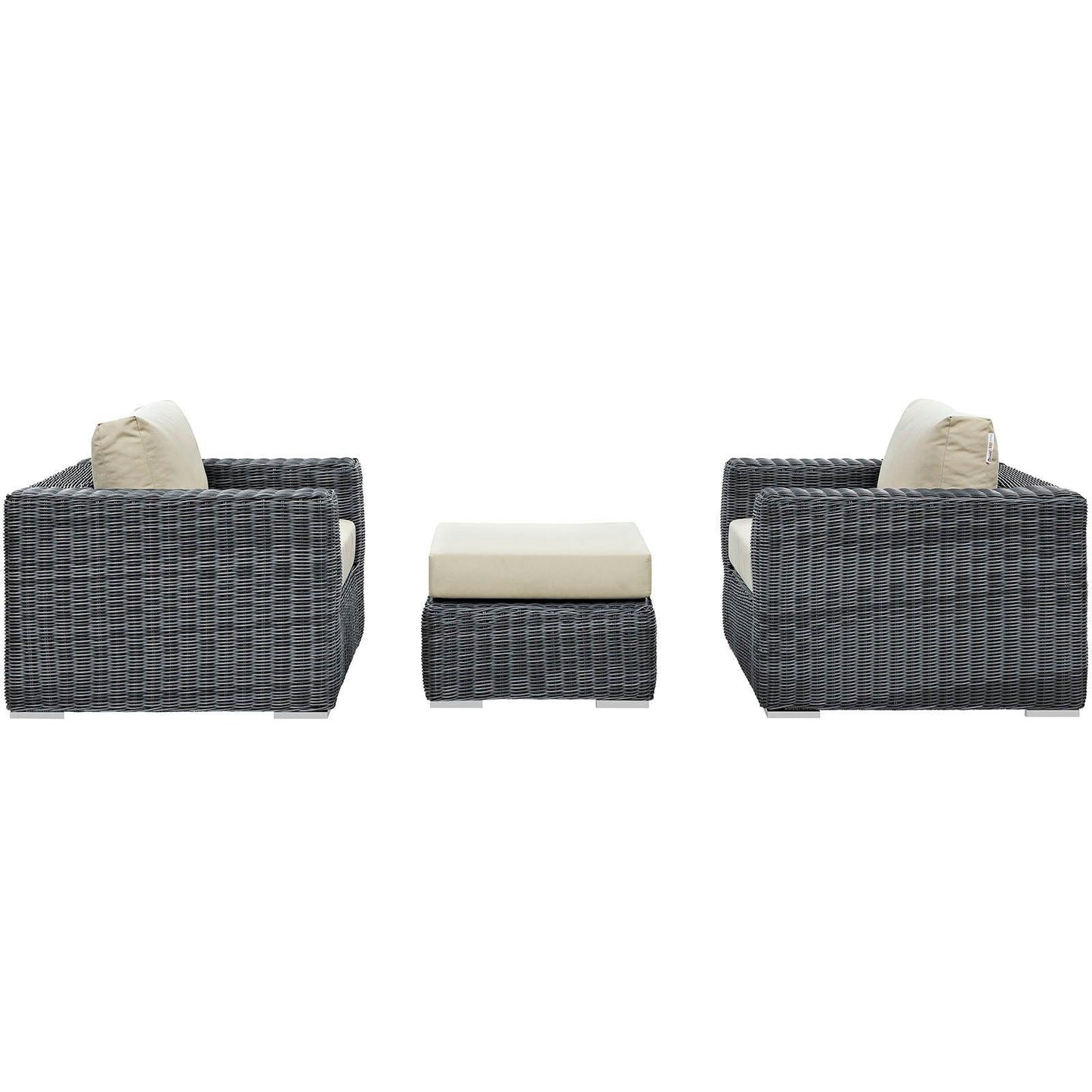 Modway Summon 3 Piece Outdoor Patio Sunbrella® Sectional Set, EEI-1905 FredCo