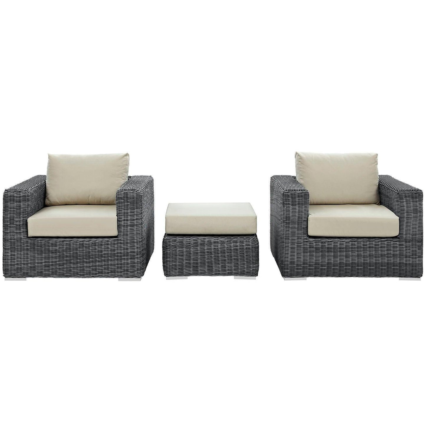 Modway Summon 3 Piece Outdoor Patio Sunbrella® Sectional Set, EEI-1905 FredCo