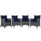 Modway Summon 4 Piece Outdoor Patio Sunbrella® Dining Set FredCo