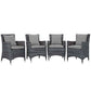 Modway Summon 4 Piece Outdoor Patio Sunbrella® Dining Set FredCo