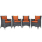 Modway Summon 4 Piece Outdoor Patio Sunbrella® Dining Set FredCo