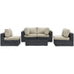 Modway Summon 5 Piece Outdoor Patio Sunbrella® Sectional Set, EEI-1896 FredCo
