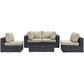 Modway Summon 5 Piece Outdoor Patio Sunbrella® Sectional Set, EEI-1896 FredCo