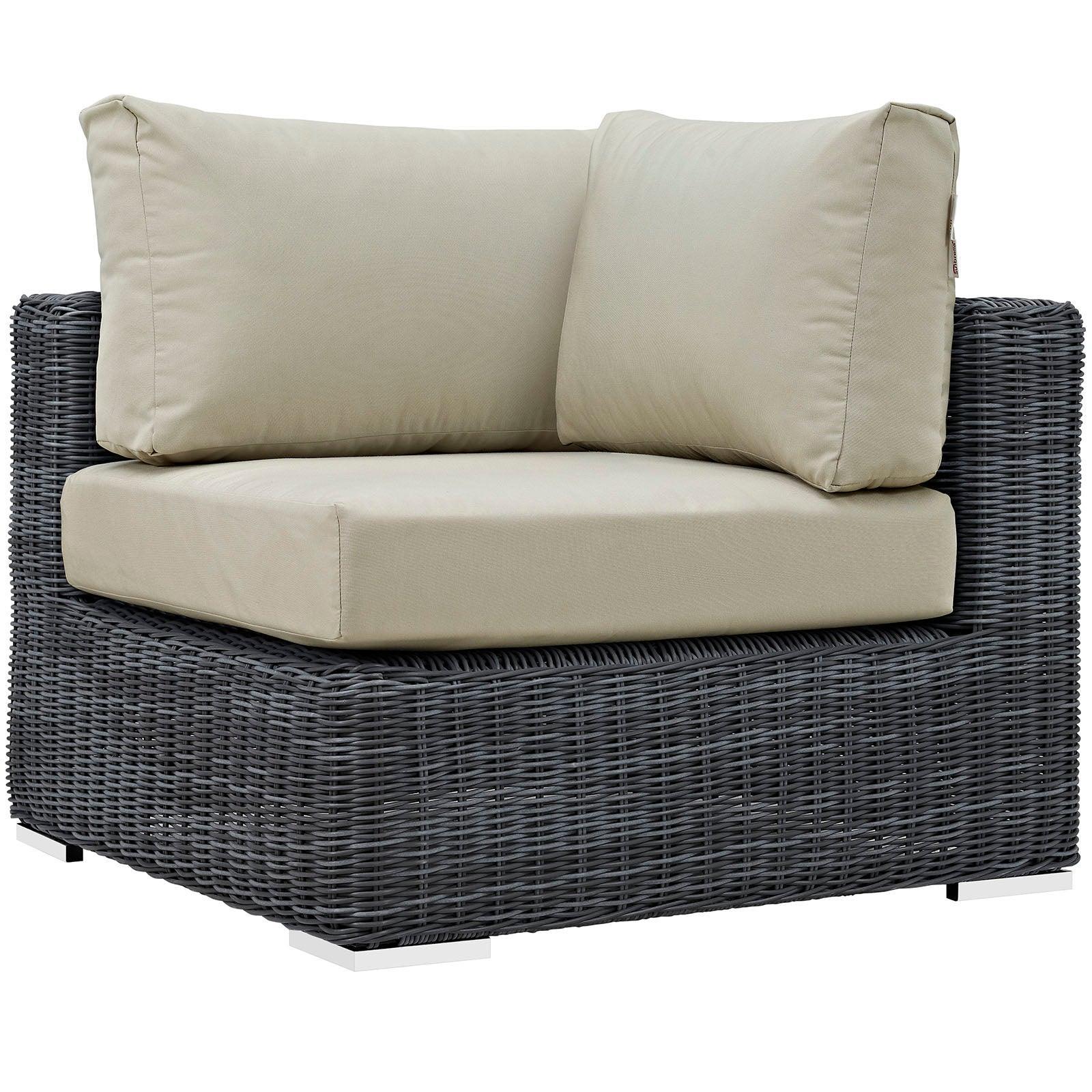 Modway Summon 5 Piece Outdoor Patio Sunbrella® Sectional Set, EEI-1896 FredCo