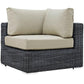Modway Summon 5 Piece Outdoor Patio Sunbrella® Sectional Set, EEI-1896 FredCo