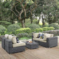 Modway Summon 5 Piece Outdoor Patio Sunbrella® Sectional Set, EEI-2391 FredCo