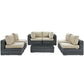 Modway Summon 7 Piece Outdoor Patio Sunbrella® Sectional Set, EEI-1897 FredCo