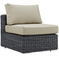 Modway Summon 7 Piece Outdoor Patio Sunbrella® Sectional Set, EEI-1897 FredCo