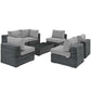 Modway Summon 7 Piece Outdoor Patio Sunbrella® Sectional Set, EEI-1897 FredCo