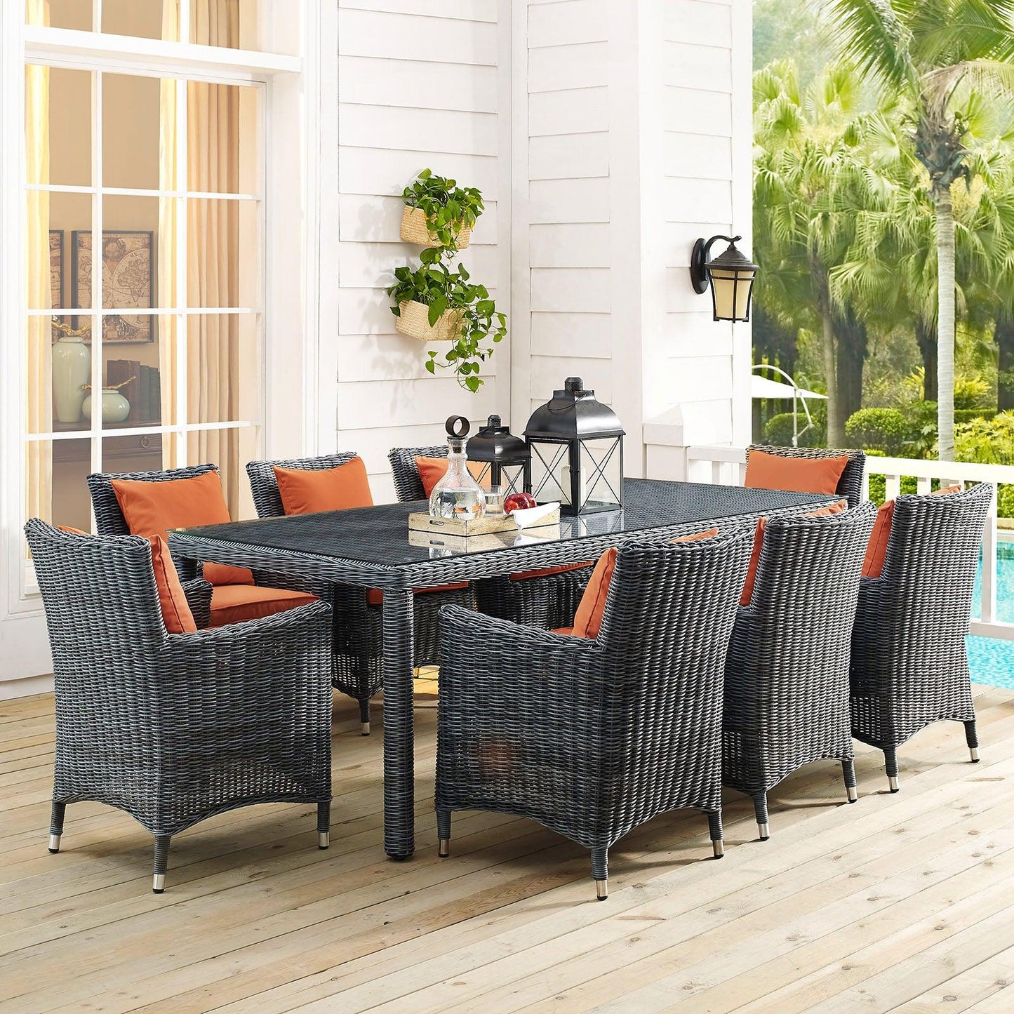 Modway Summon 83" Outdoor Patio Dining Table FredCo