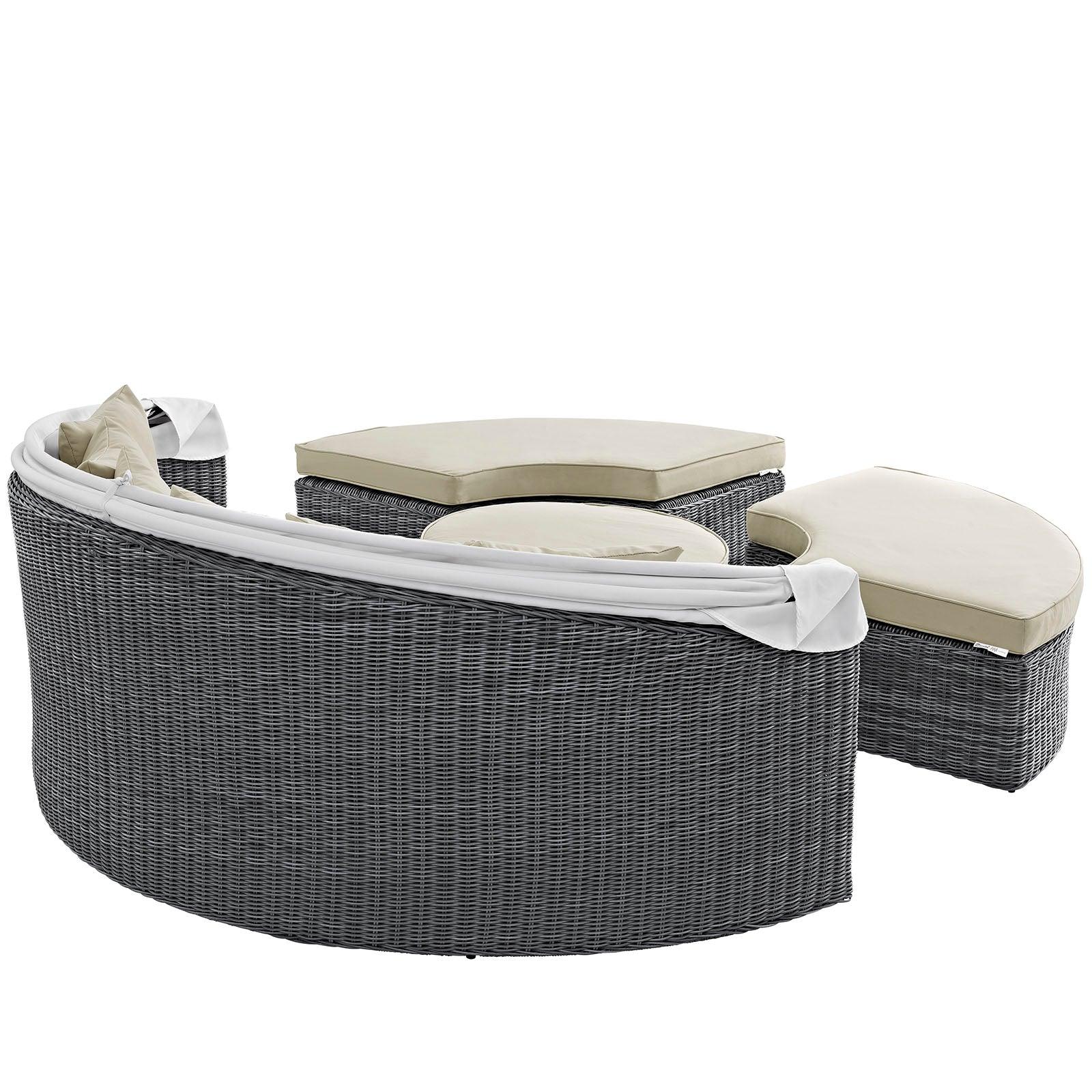 Modway Summon Canopy Outdoor Patio Sunbrella® Daybed FredCo