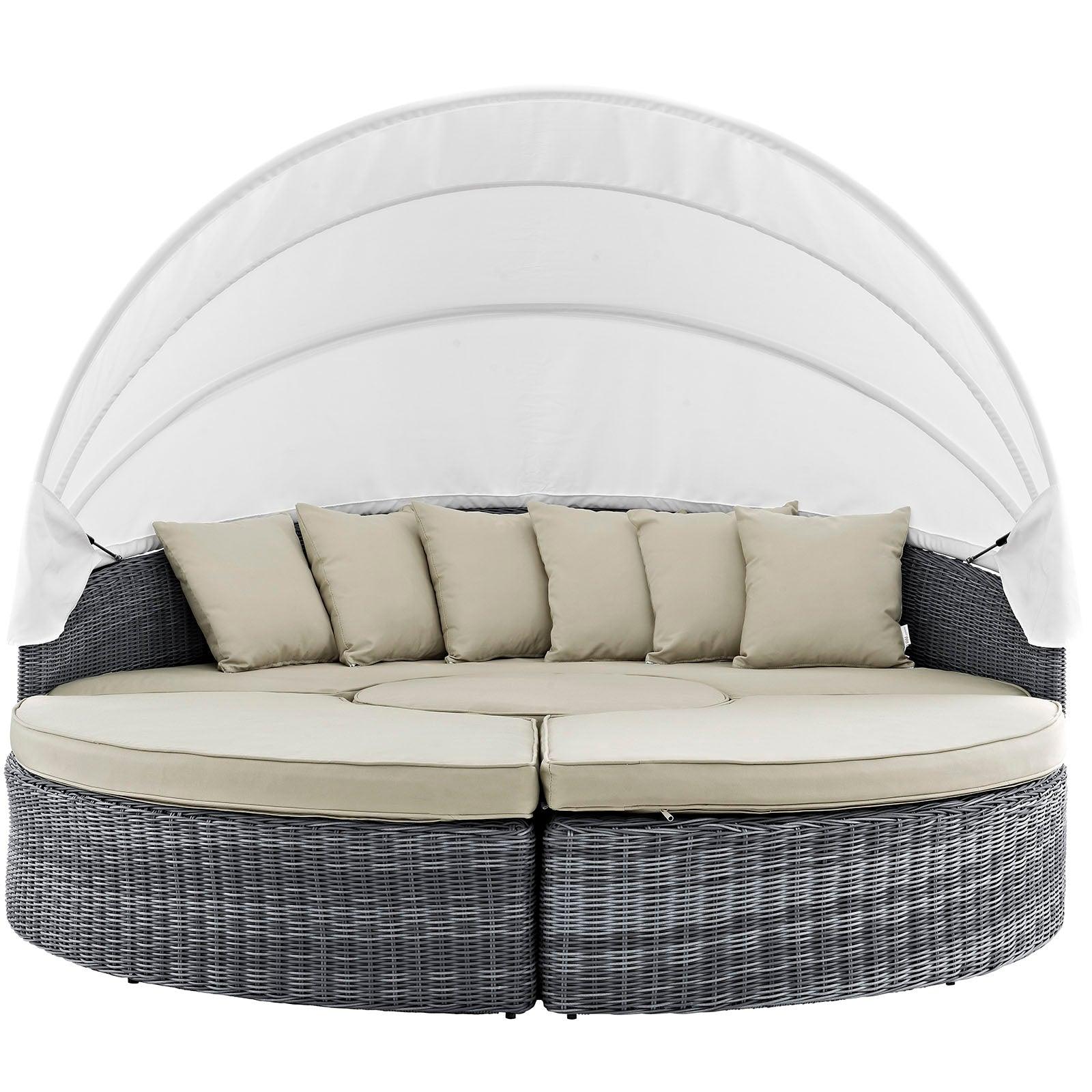 Modway Summon Canopy Outdoor Patio Sunbrella® Daybed FredCo