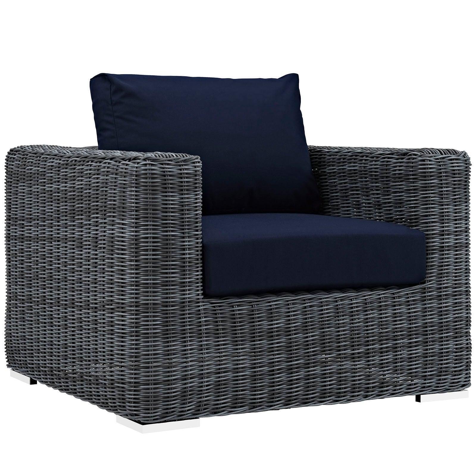Modway Summon Outdoor Patio Fabric Sunbrella® Armchair FredCo