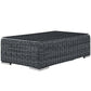 Modway Summon Outdoor Patio Glass Top Coffee Table FredCo