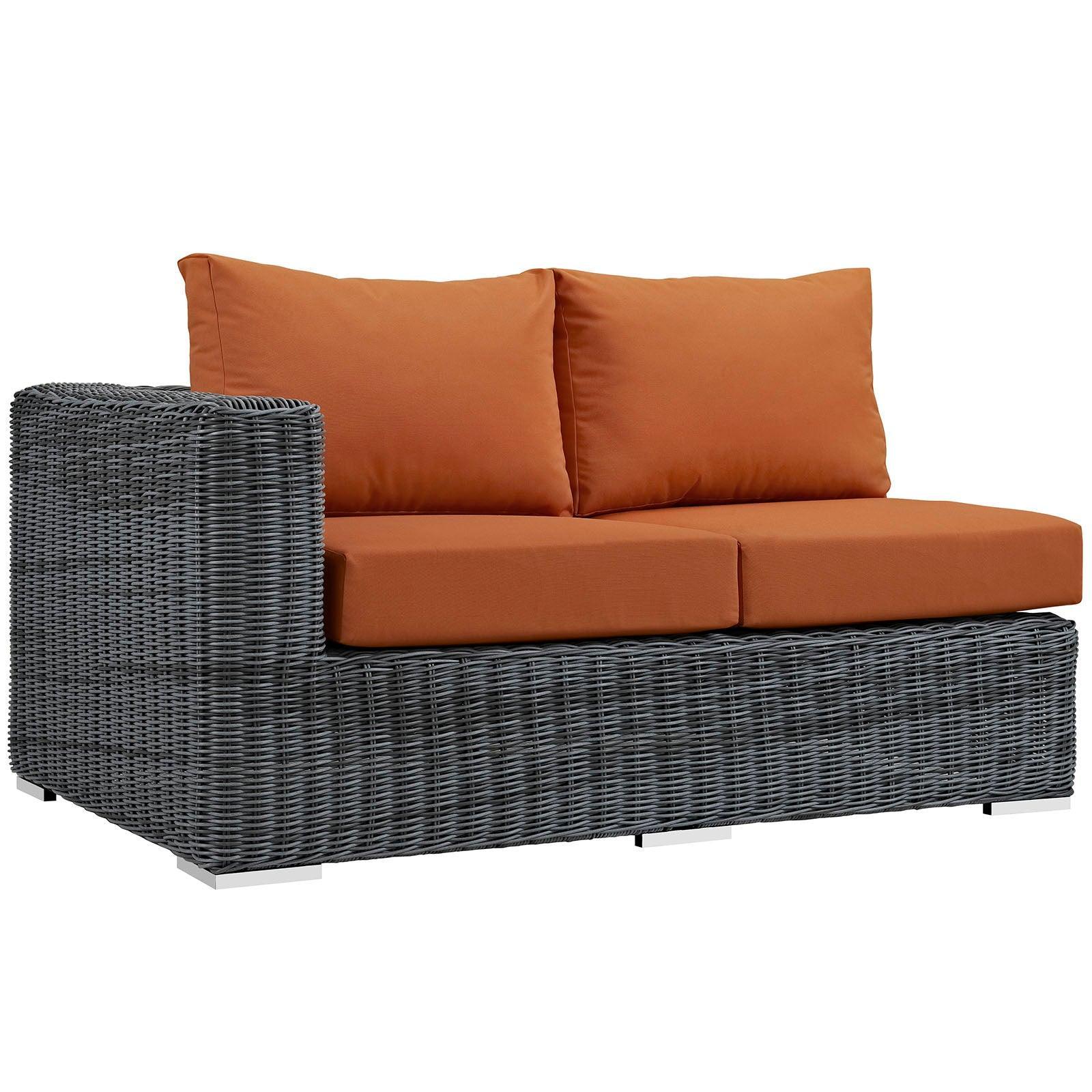 Modway Summon Outdoor Patio Sunbrella® Left Arm Loveseat FredCo