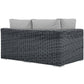 Modway Summon Outdoor Patio Sunbrella® Left Arm Loveseat FredCo