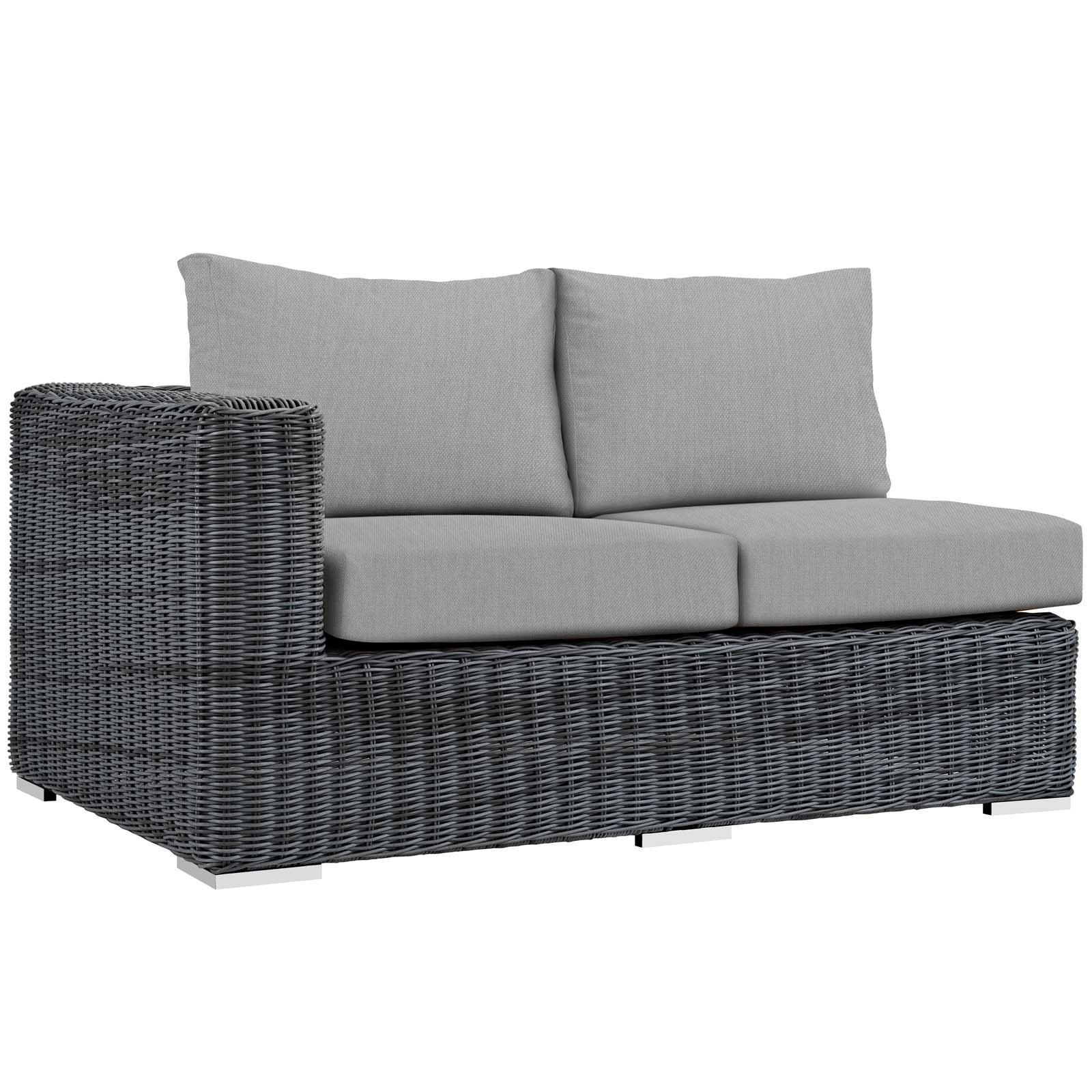 Modway Summon Outdoor Patio Sunbrella® Left Arm Loveseat FredCo