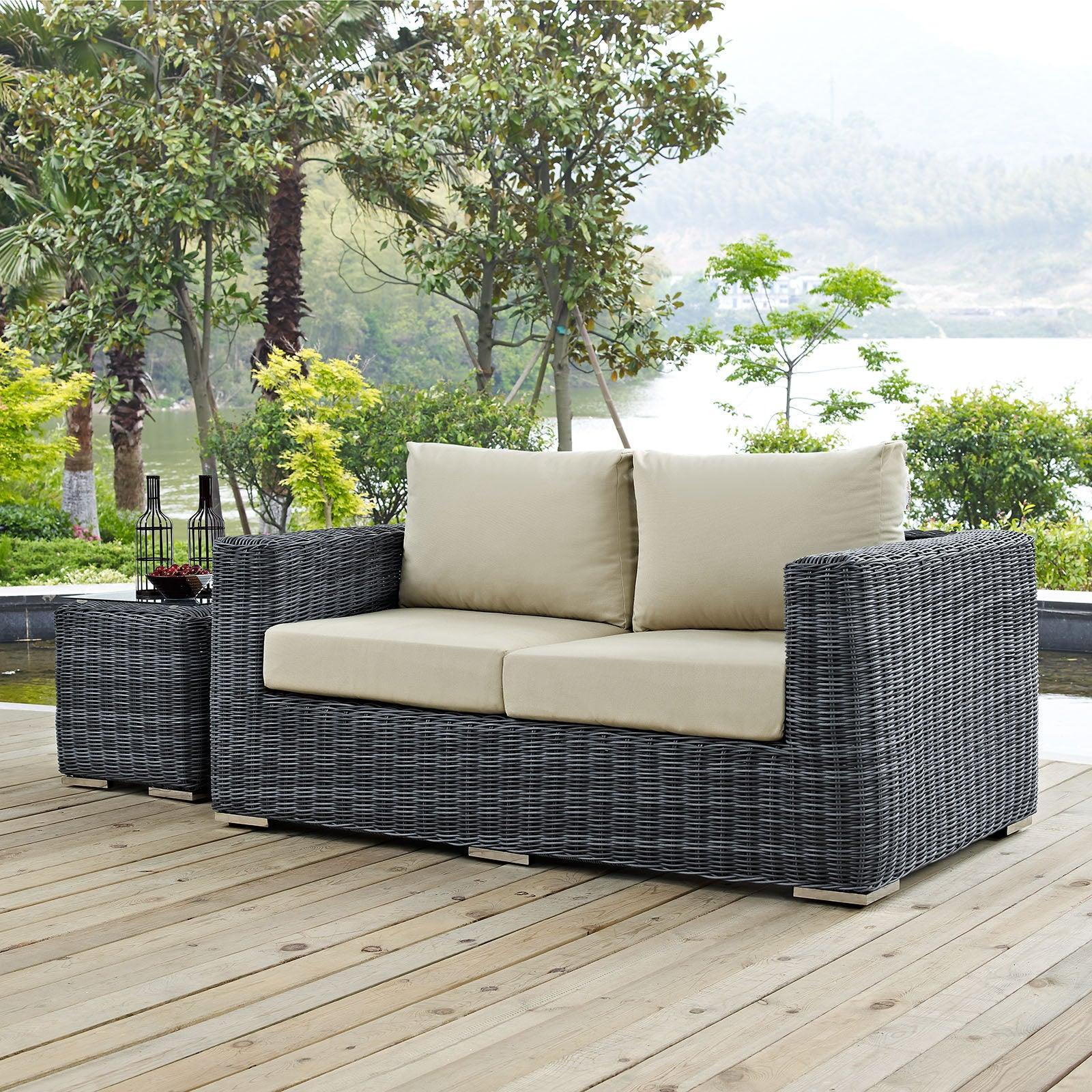 Modway Summon Outdoor Patio Sunbrella® Loveseat FredCo
