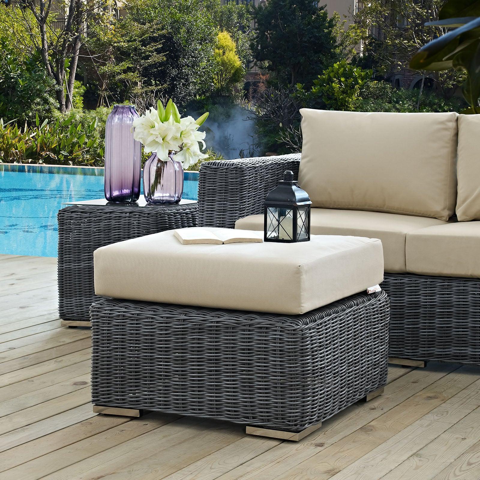 Modway Summon Outdoor Patio Sunbrella® Ottoman FredCo