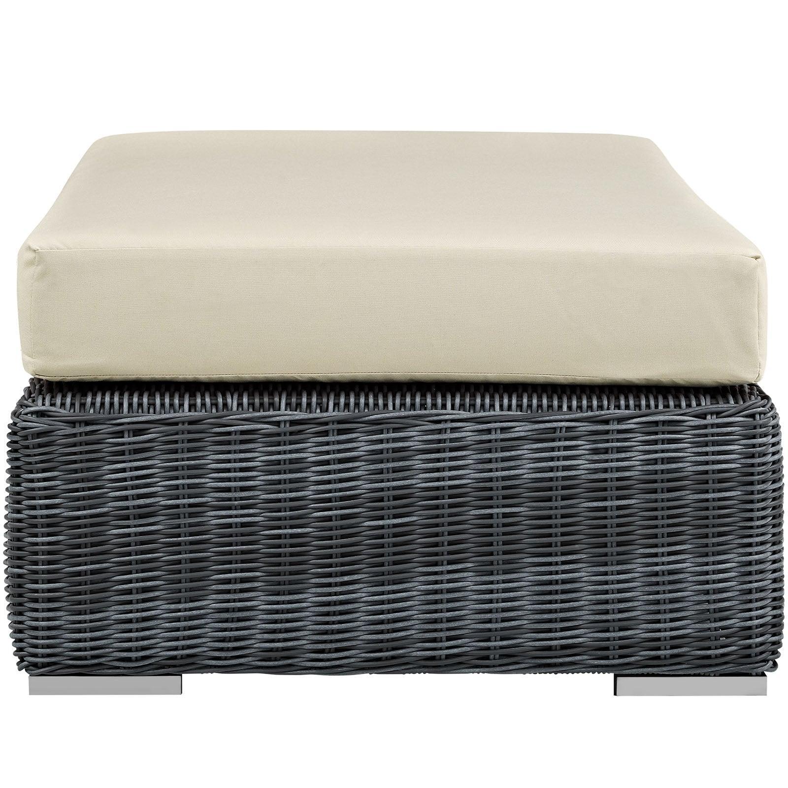 Modway Summon Outdoor Patio Sunbrella® Rectangle Ottoman FredCo