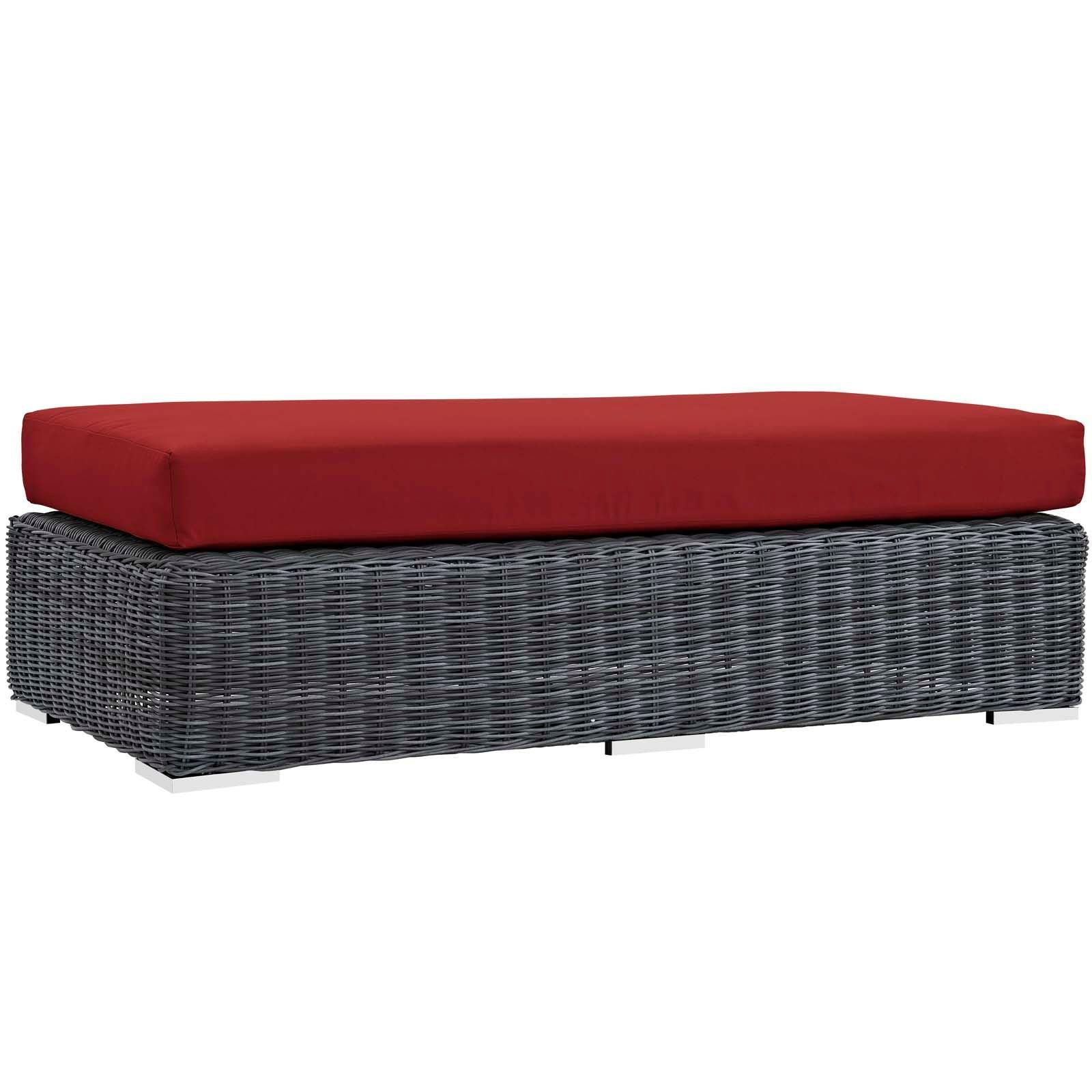 Modway Summon Outdoor Patio Sunbrella® Rectangle Ottoman FredCo