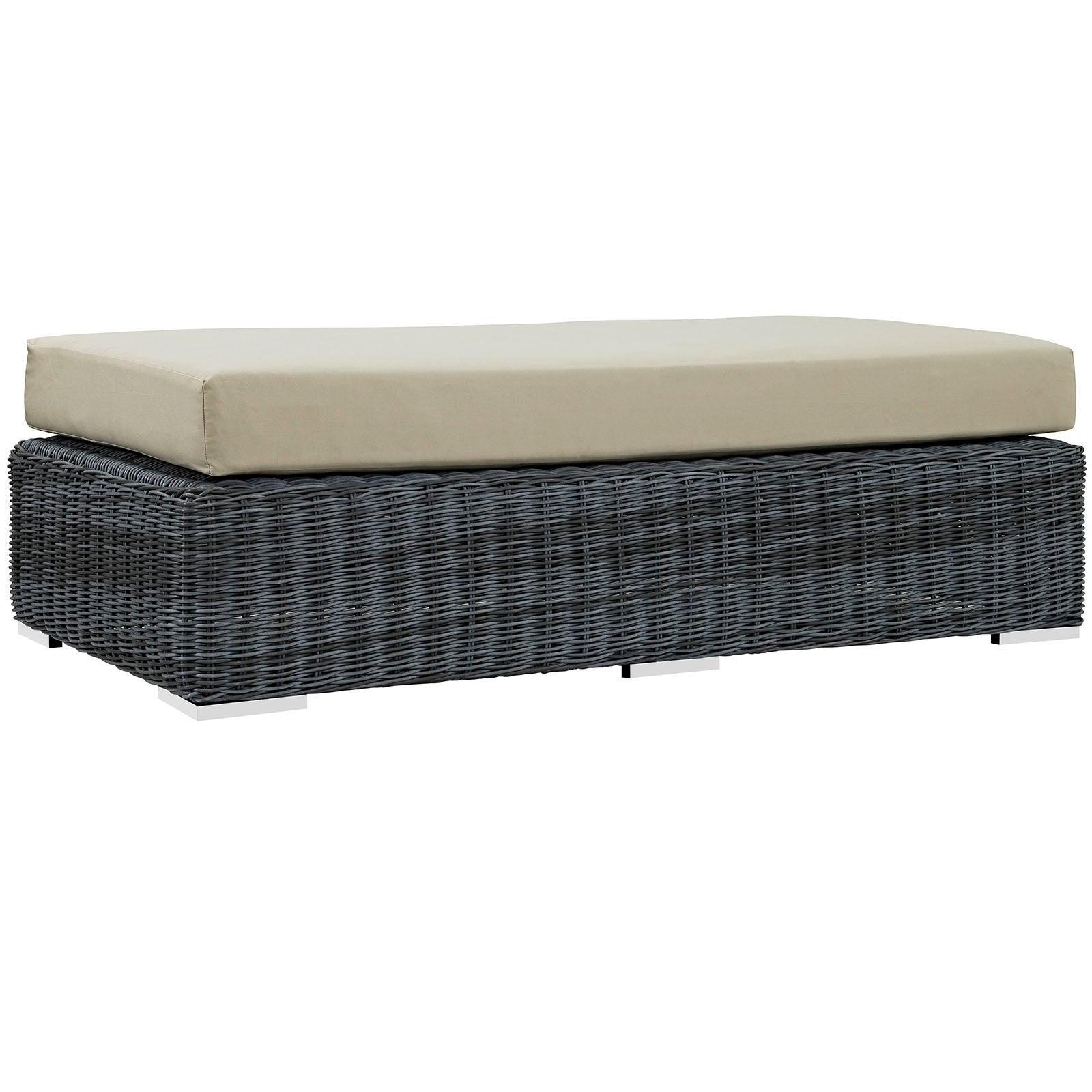 Modway Summon Outdoor Patio Sunbrella® Rectangle Ottoman FredCo