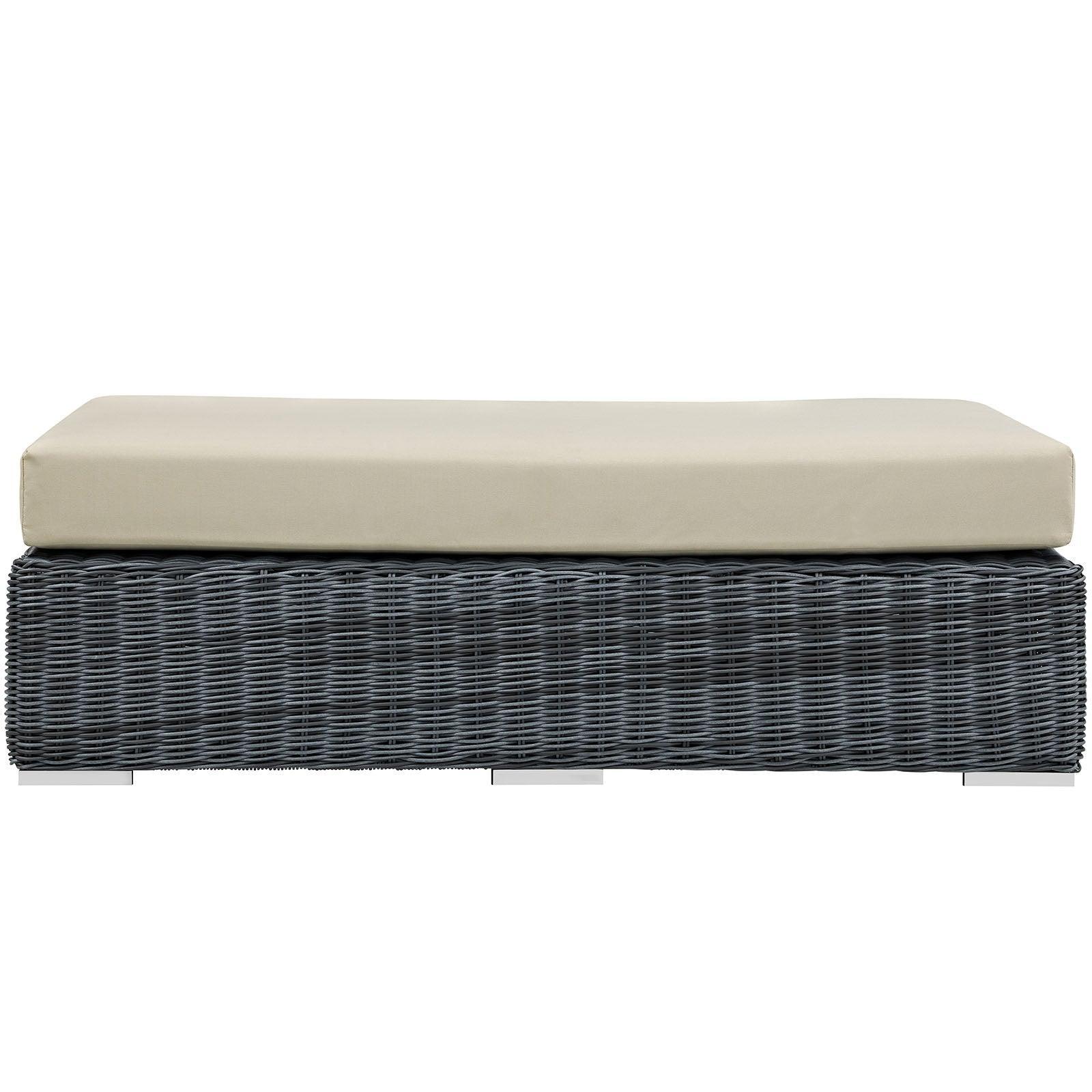 Modway Summon Outdoor Patio Sunbrella® Rectangle Ottoman FredCo