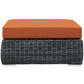 Modway Summon Outdoor Patio Sunbrella® Square Ottoman FredCo