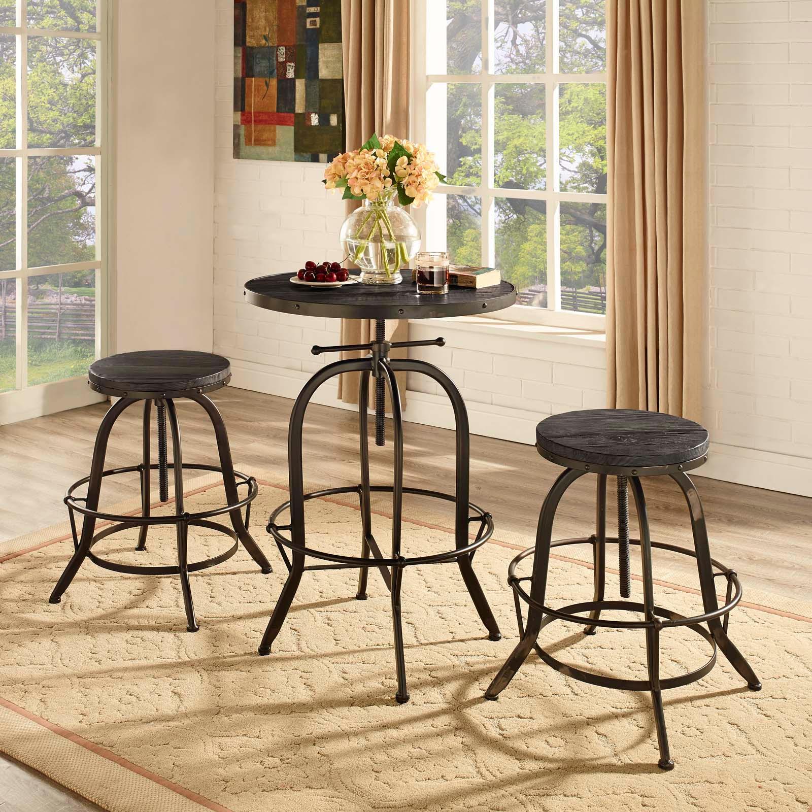 Modway Sylvan Wood Top Bar Table FredCo