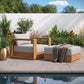 Modway Tahoe Outdoor Patio Acacia Wood 2-Piece Armchair and Ottoman Set FredCo