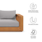 Modway Tahoe Outdoor Patio Acacia Wood 2-Piece Sofa and Coffee Table Set FredCo