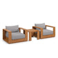 Modway Tahoe Outdoor Patio Acacia Wood 3-Piece Furniture Set FredCo