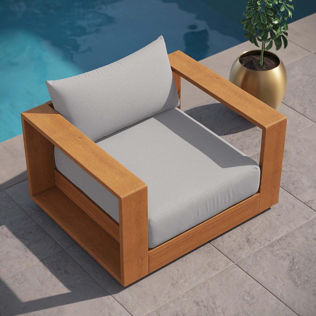 Modway Tahoe Outdoor Patio Acacia Wood Chair FredCo