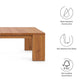 Modway Tahoe Outdoor Patio Acacia Wood Coffee Table FredCo