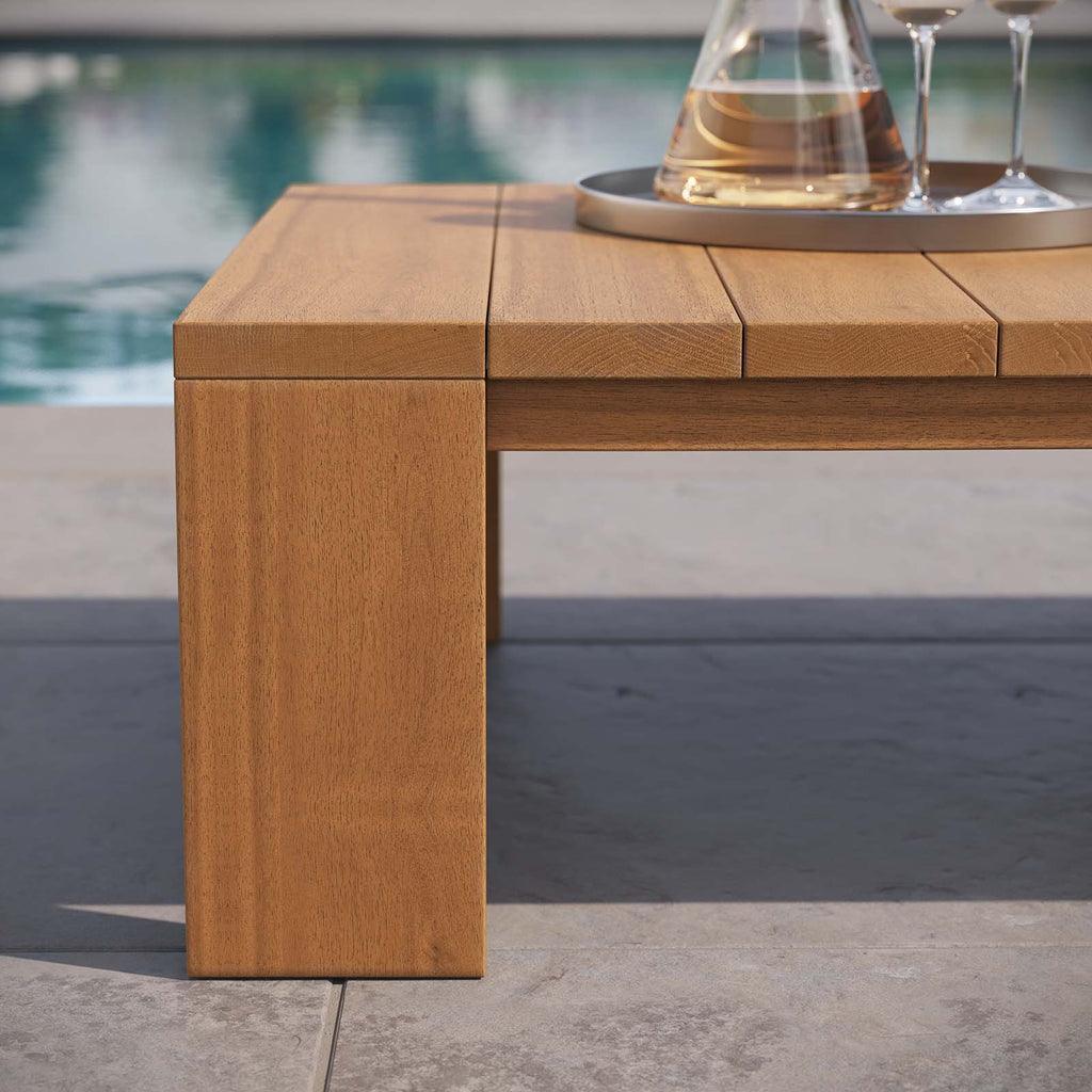 Modway Tahoe Outdoor Patio Acacia Wood Coffee Table FredCo