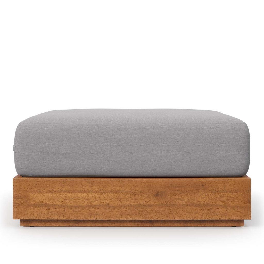 Modway Tahoe Outdoor Patio Acacia Wood Ottoman FredCo