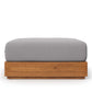 Modway Tahoe Outdoor Patio Acacia Wood Ottoman FredCo