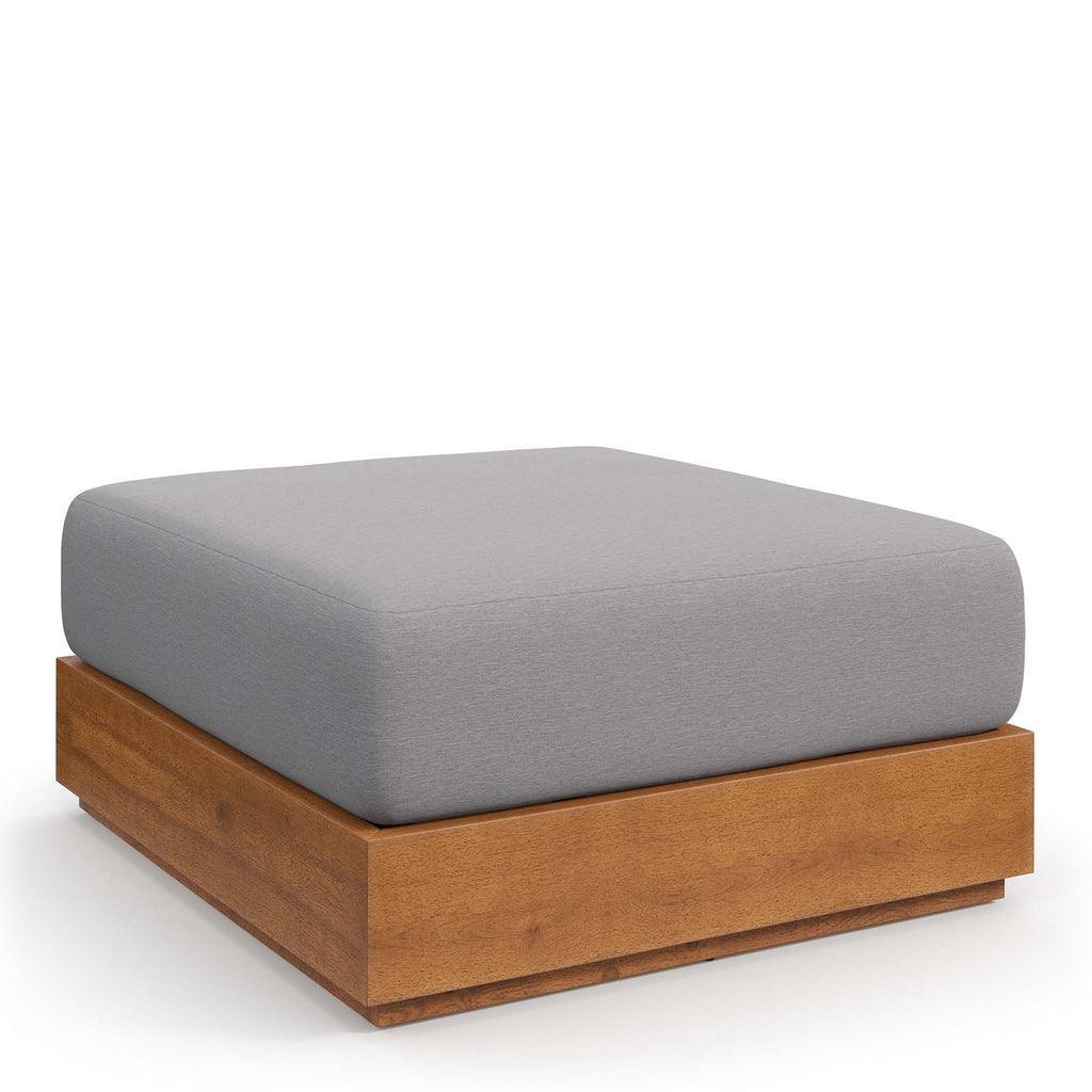 Modway Tahoe Outdoor Patio Acacia Wood Ottoman FredCo