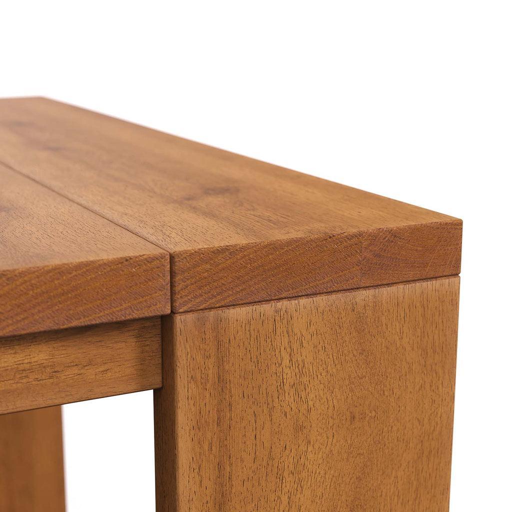 Modway Tahoe Outdoor Patio Acacia Wood Side Table FredCo