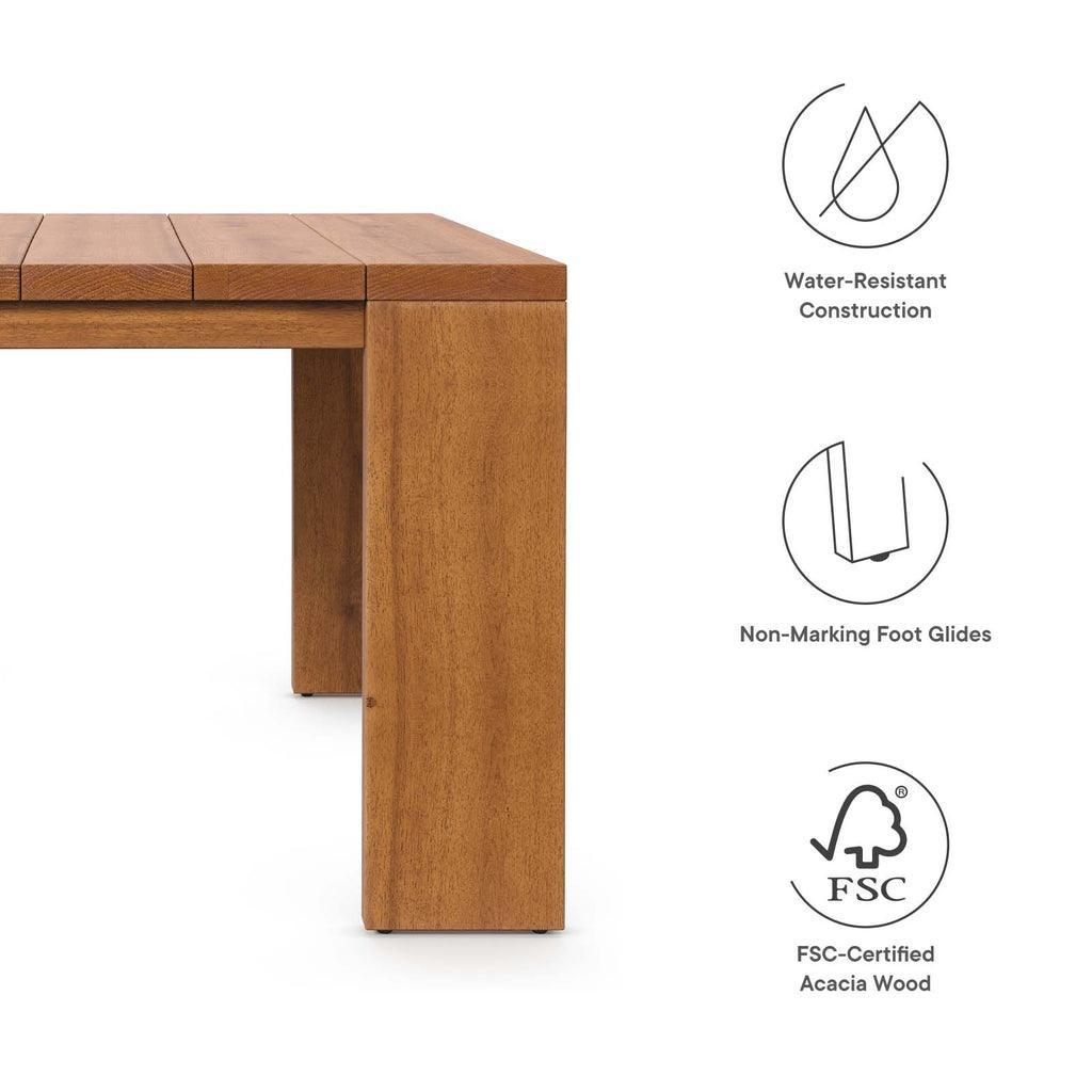Modway Tahoe Outdoor Patio Acacia Wood Side Table FredCo