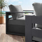 Modway Tahoe Outdoor Patio Powder-Coated Aluminum 2-Piece Armchair Set FredCo
