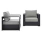 Modway Tahoe Outdoor Patio Powder-Coated Aluminum 2-Piece Armchair Set FredCo