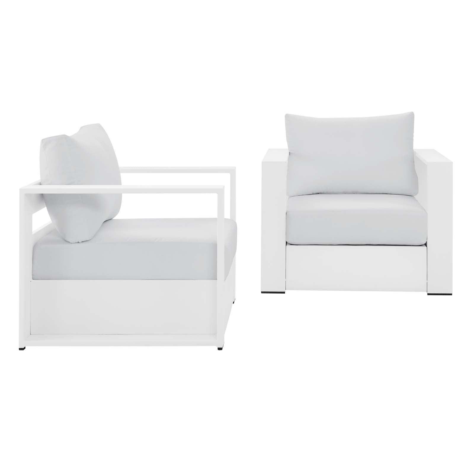Modway Tahoe Outdoor Patio Powder-Coated Aluminum 2-Piece Armchair Set FredCo