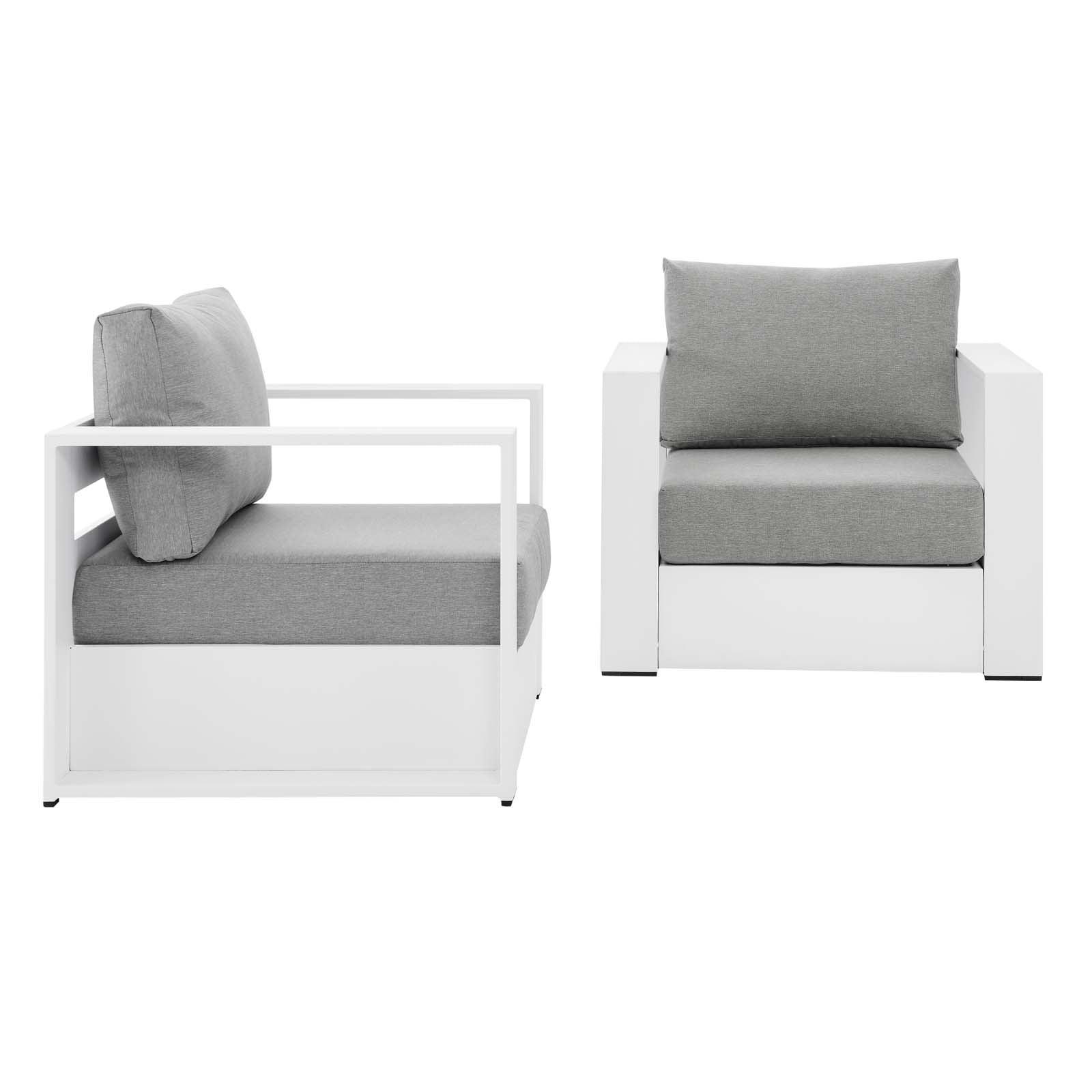 Modway Tahoe Outdoor Patio Powder-Coated Aluminum 2-Piece Armchair Set FredCo