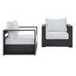 Modway Tahoe Outdoor Patio Powder-Coated Aluminum 2-Piece Armchair Set FredCo